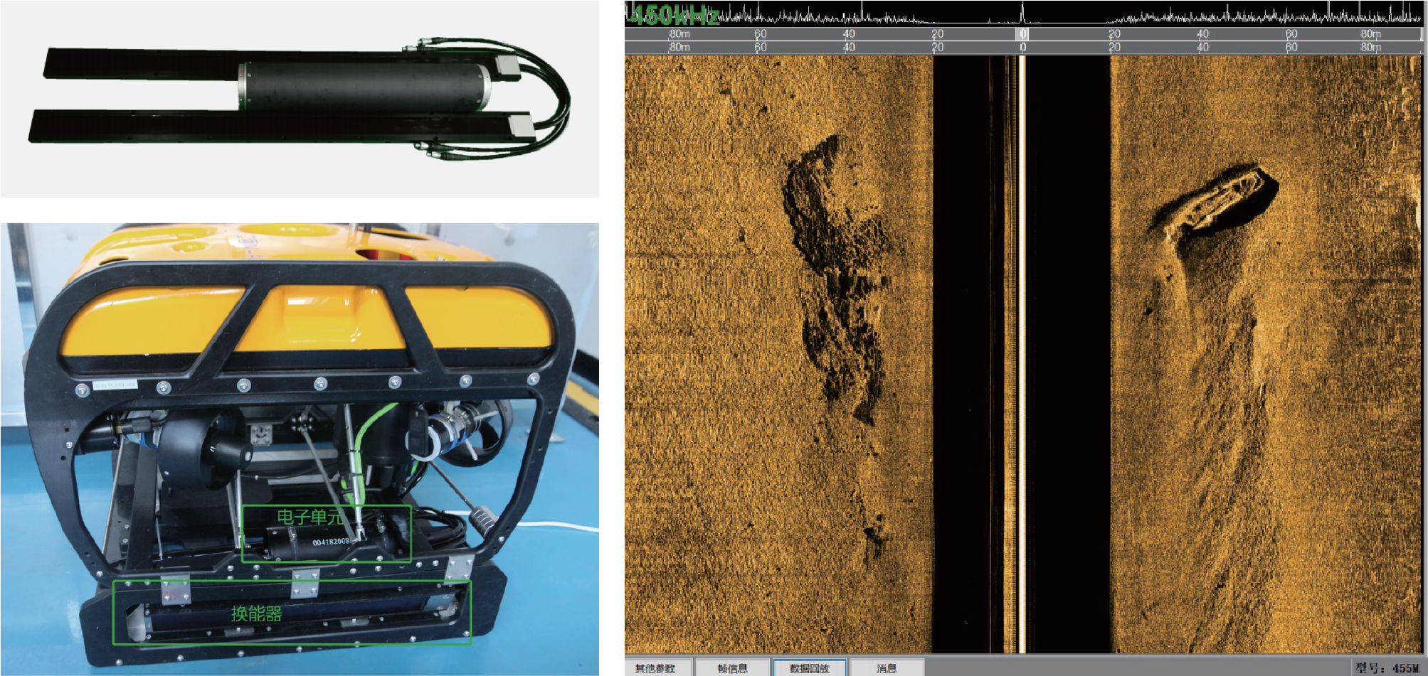 嵌入型多波束側掃聲吶